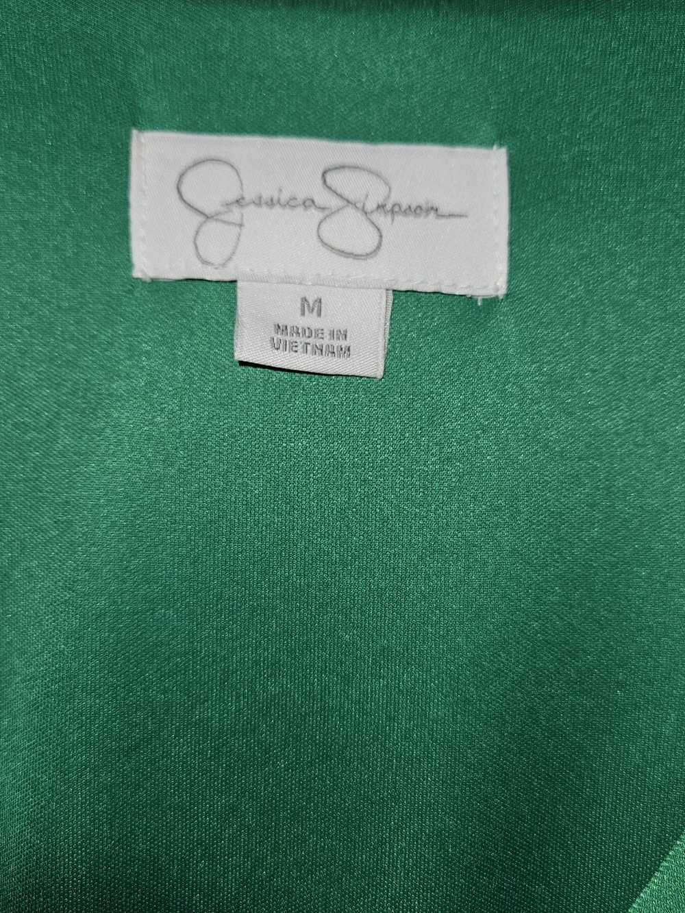 Jessica Simpson Emerald Green Wrap V-Neck Above Knee Dress 3/4 Sleeve M